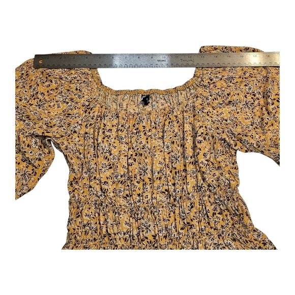 Nobody's Child Floral Peasant Crop Top Size 6 - Picture 5 of 7